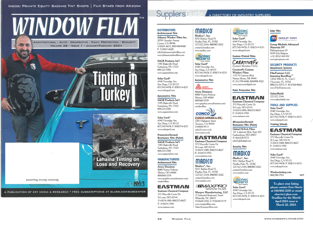 WFM(Window film magazine) Supplier Guide